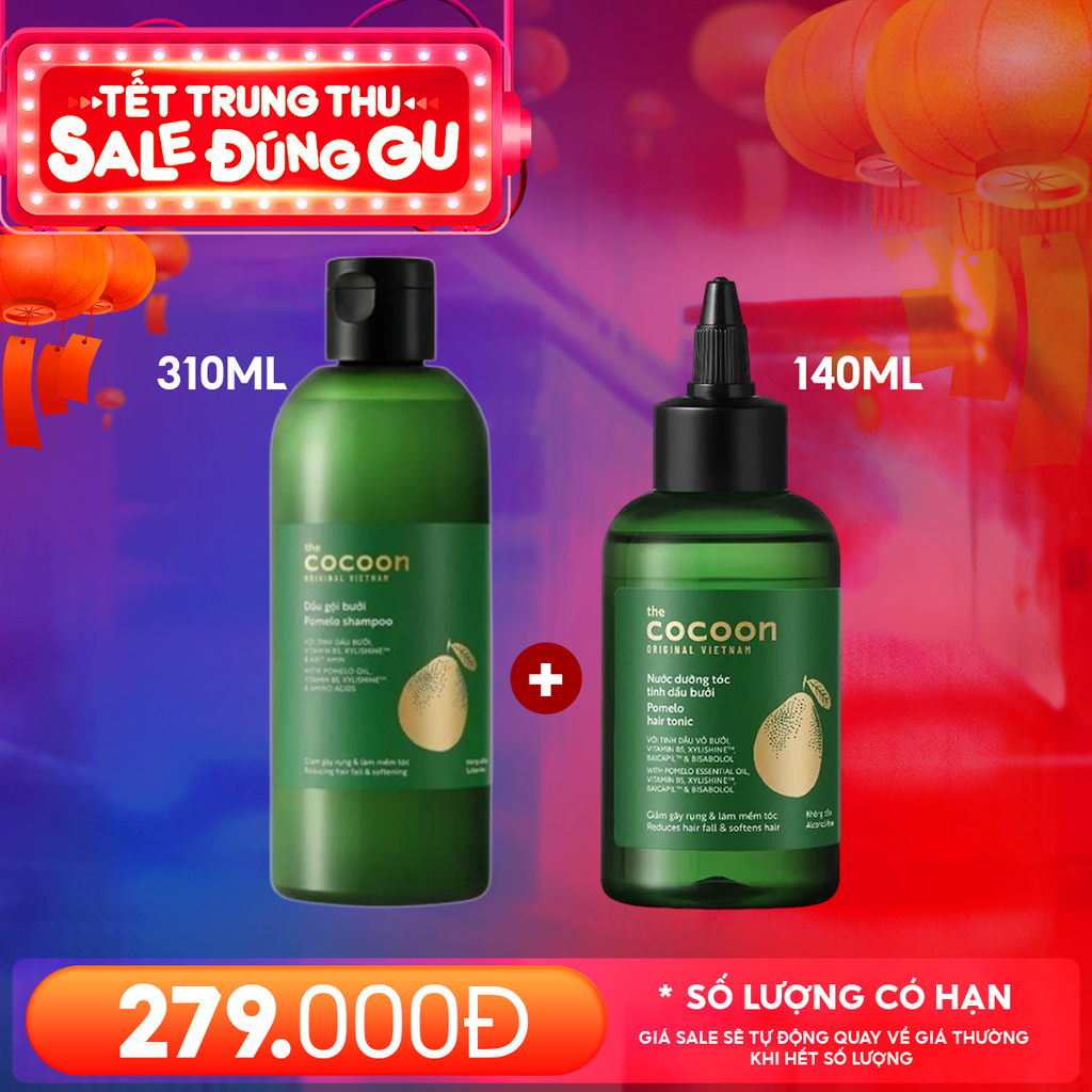 Dầu Gội Cocoon Tinh Chất Dầu Bưởi Giúp Giảm Gãy Rụng & Hỗ Trợ Mọc Tóc Pomelo Shampoo
