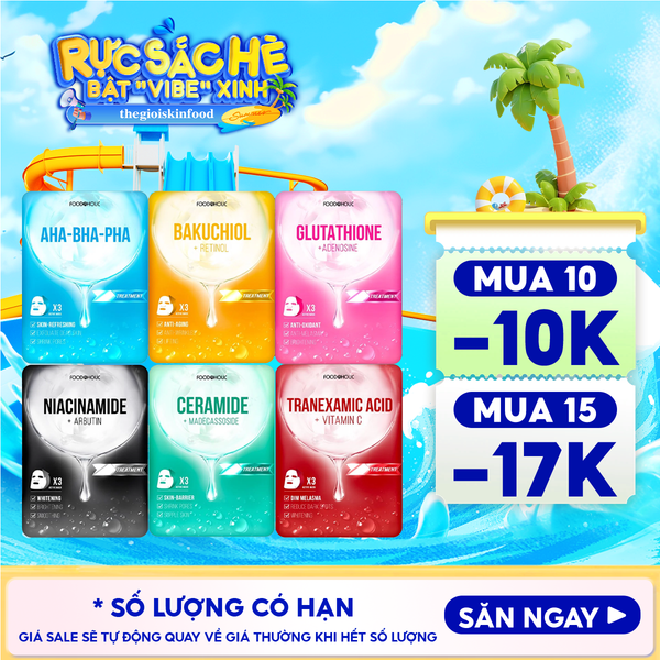  Mặt Nạ Foodaholic Dưỡng Ẩm, Hỗ Trợ Dưỡng Trắng, Cải Thiện Nếp Nhăn, Phục Hồi Da Sâu Ample Mask 23ml 