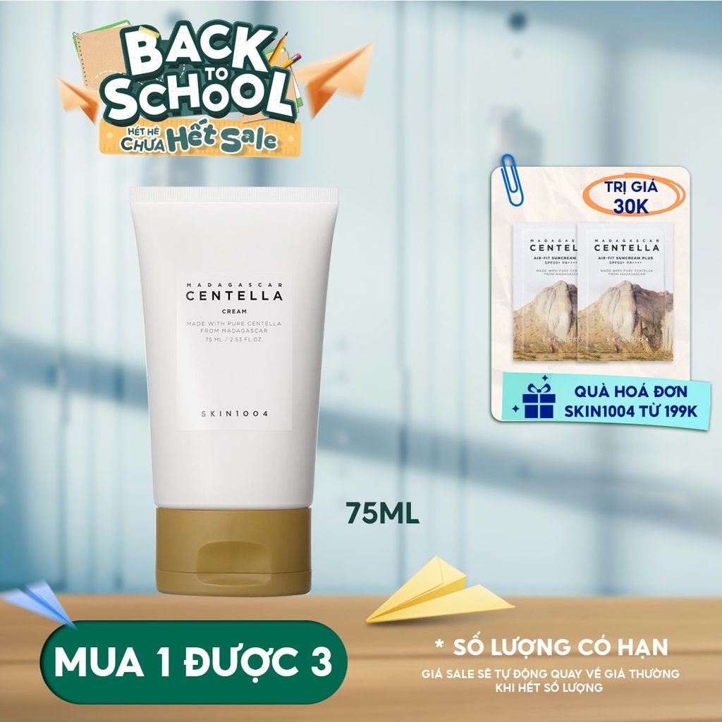 Kem Dưỡng Ẩm Skin1004 Cải Thiện Làn Da Chiết Xuất Rau Má Madagascar Centella Cream 75ml