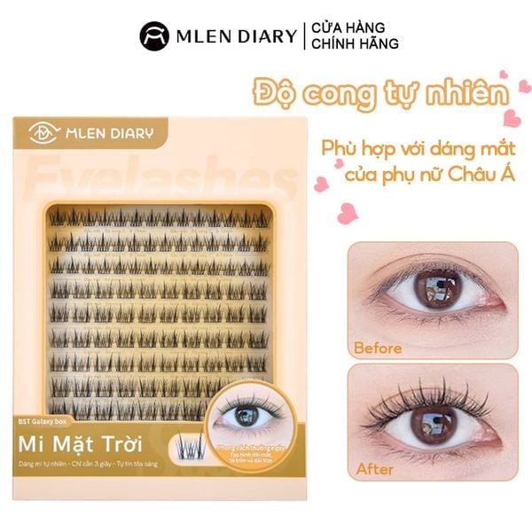  Lông Mi Giả Mlen Diary Tách Sợi Mặt Trời Cho Mắt To Tự Nhiên 