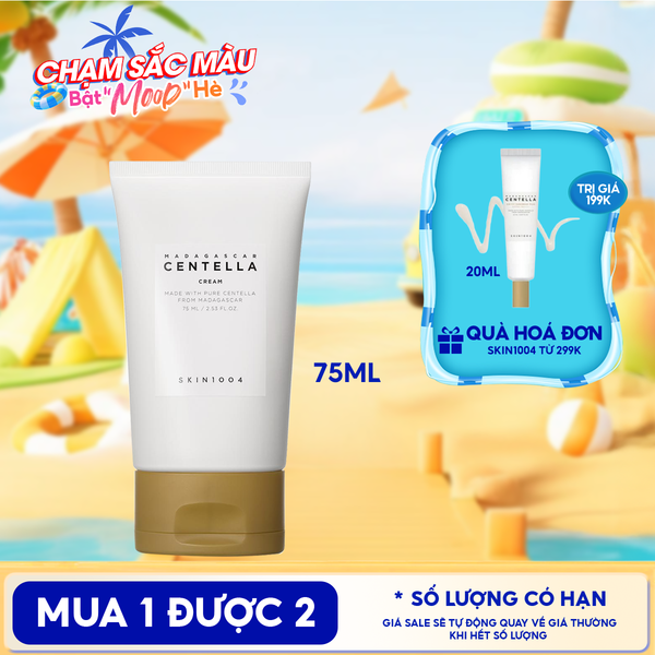  Kem Dưỡng Ẩm Skin1004 Cải Thiện Làn Da Chiết Xuất Rau Má Madagascar Centella Cream 75ml 