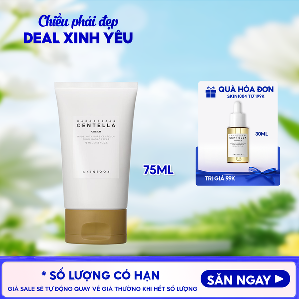  Kem Dưỡng Ẩm Skin1004 Cải Thiện Làn Da Chiết Xuất Rau Má Madagascar Centella Cream 75ml 