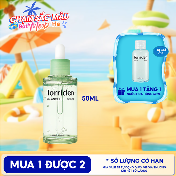  Serum Torriden Rau Má Làm Dịu Da, Hỗ Trợ Giảm Mẩn Đỏ Cho Da Torriden Balanceful Cica Serum 50ml 