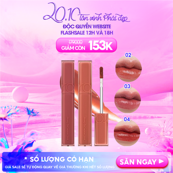  Son Tint Bóng Romand Siêu Lì Cho Đôi Môi Căng Mọng Dewyful Water Tint 5g 