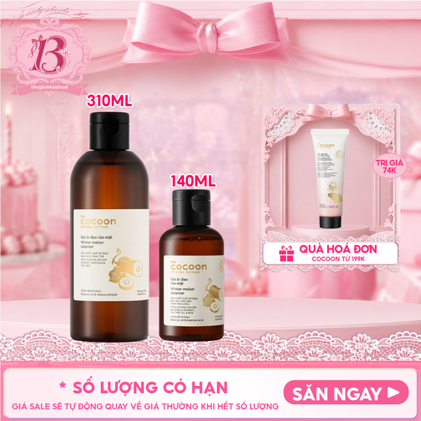  Gel Rửa Mặt Cocoon Bí Đao Hỗ Trợ Giảm Dầu Và Mụn Winter Melon Cleanser 