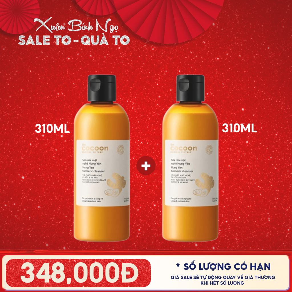 Sữa Rửa Mặt Cocoon Làm Sạch Sâu Chiết Xuất Nước Nghệ Hưng Yên Turmeric Cleanser