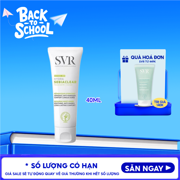  Kem Dưỡng Ẩm SVR Hỗ Trợ Giảm Thâm Mụn Cho Da Dầu Sebiaclear Hydra 40ml 