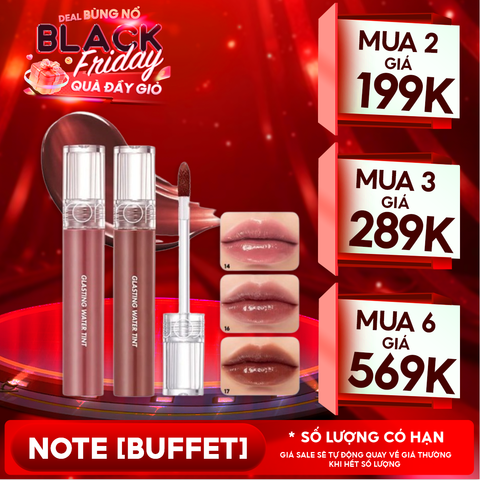 [Màu 1-17] Son Tint Nước Romand Siêu Lì, Lâu Trôi Glasting Water Tint 4g