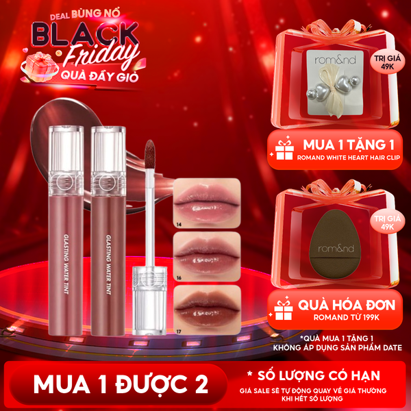  [Màu 1-17] Son Tint Nước Romand Siêu Lì, Lâu Trôi Glasting Water Tint 4g 