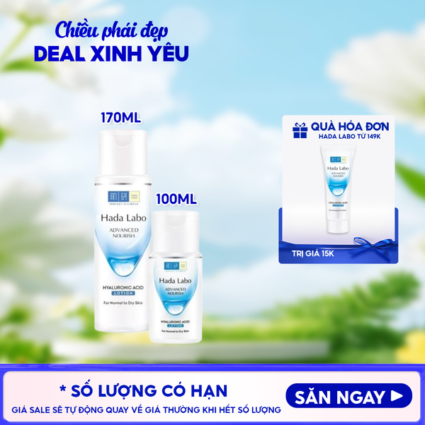  Nước Hoa Hồng Hada Labo Dưỡng Ẩm Dành Cho Da Khô & Da Thường Advanced Nourish Hyaluron Lotion 
