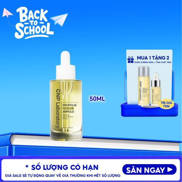  Tinh Chất CNP Keo Ong Cấp Ẩm Làm Dịu Da Propolis Rescue Ampule 50ml 