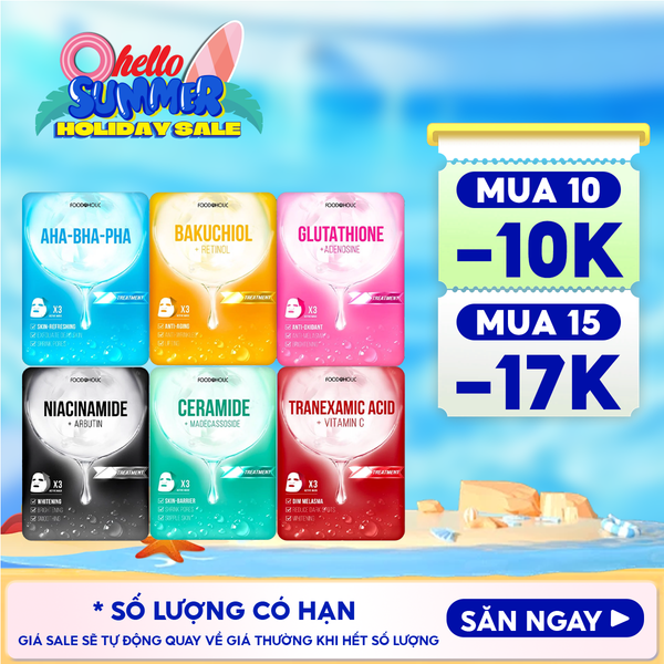  Mặt Nạ Foodaholic Dưỡng Ẩm, Hỗ Trợ Dưỡng Trắng, Cải Thiện Nếp Nhăn, Phục Hồi Da Sâu Ample Mask 23ml 