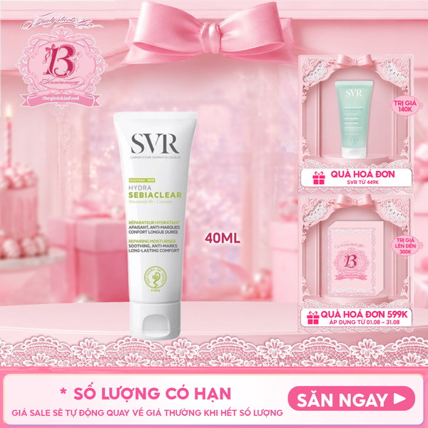  Kem Dưỡng Ẩm SVR Hỗ Trợ Giảm Thâm Mụn Cho Da Dầu Sebiaclear Hydra 40ml 
