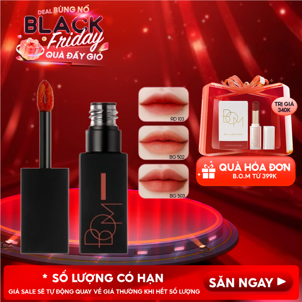  Son Kem Lì B.O.M Lên Màu Chuẩn, Lâu Trôi Matt Holic Tint 8.5g 