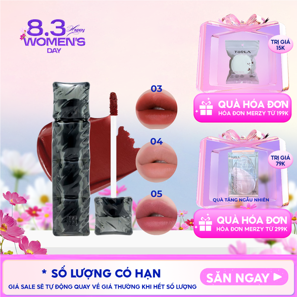  [NEW][V6 PUFFER][SON PHAO] Son Kem Lì Merzy Bền Màu, Lâu Trôi Puffer Velvet Tint 3.7g 