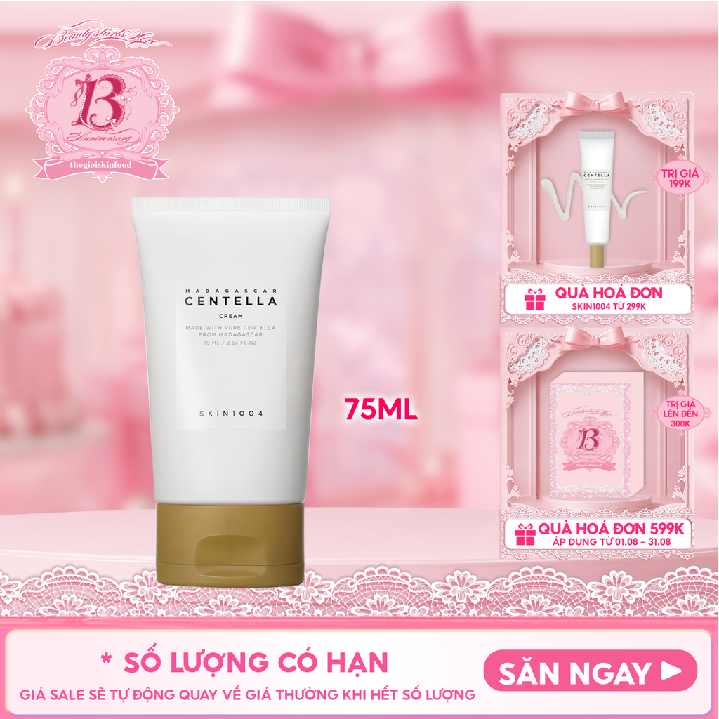 Kem Dưỡng Ẩm Skin1004 Cải Thiện Làn Da Chiết Xuất Rau Má Madagascar Centella Cream 75ml
