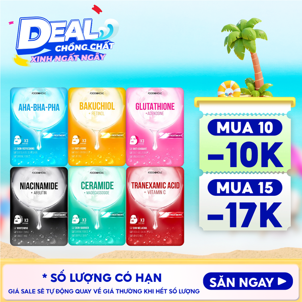  Mặt Nạ Foodaholic Dưỡng Ẩm, Hỗ Trợ Dưỡng Trắng, Cải Thiện Nếp Nhăn, Phục Hồi Da Sâu Ample Mask 23ml 