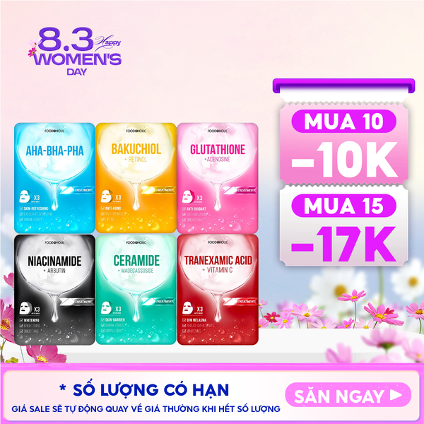  Mặt Nạ Foodaholic Dưỡng Ẩm, Hỗ Trợ Dưỡng Trắng, Cải Thiện Nếp Nhăn, Phục Hồi Da Sâu Ample Mask 23ml 