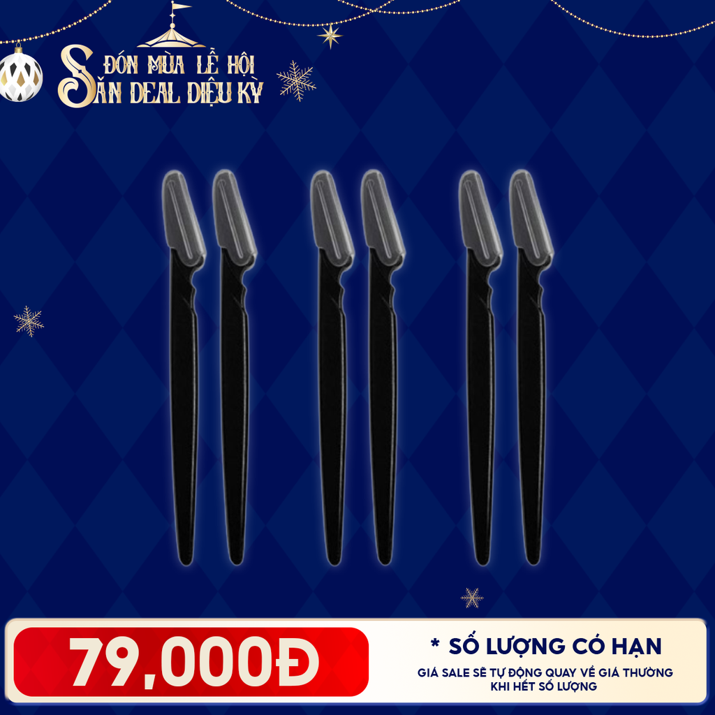 Combo 6 Dao Cạo Lông Mày TOOLA Bằng Nhựa Eyebrow Trimmer -  TLA008