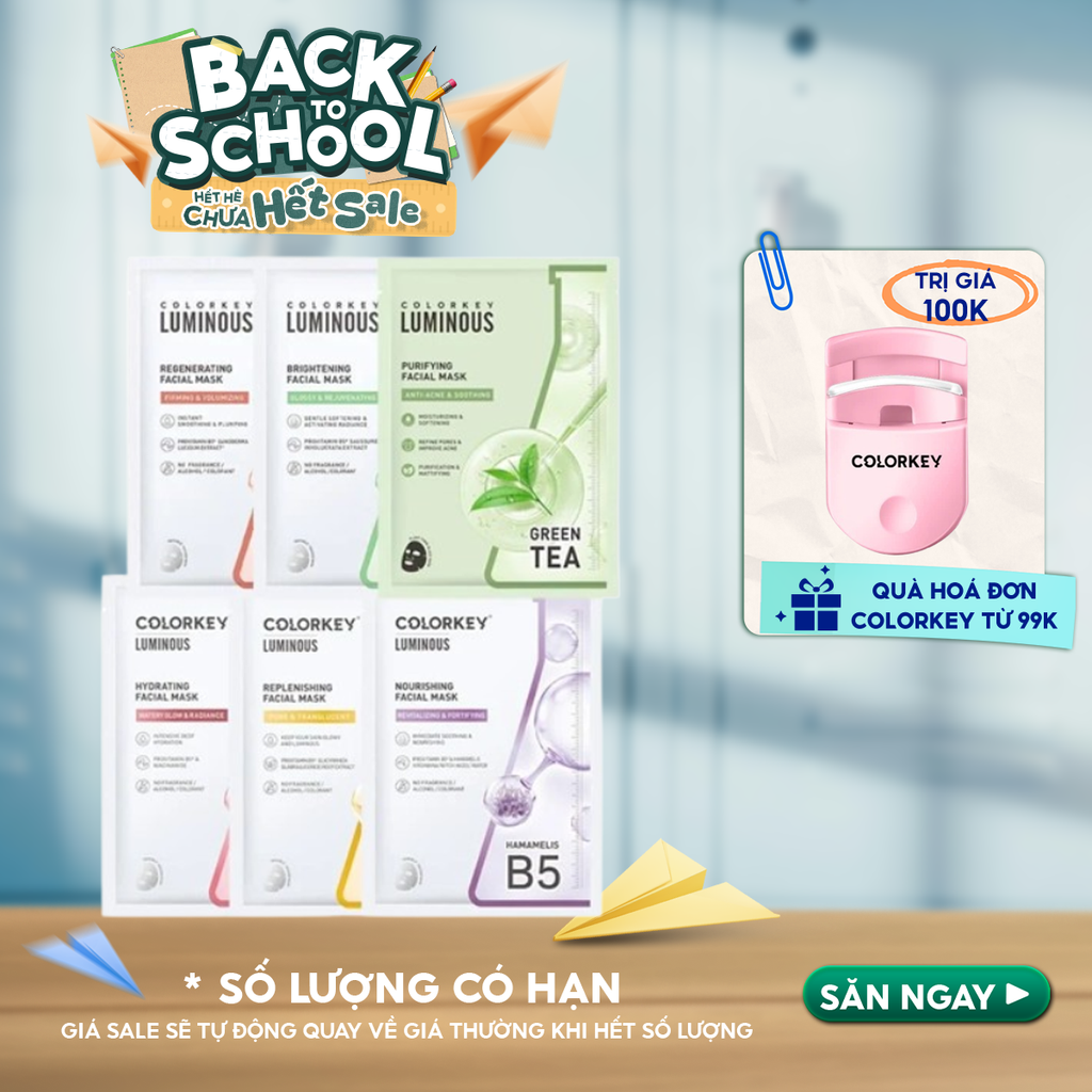 Mặt Nạ Giấy Colorkey Dưỡng Ẩm, Làm Dịu Da, Hỗ Trợ Dưỡng Sáng Facial Mask
