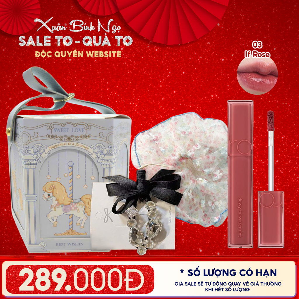 Túi Quà Tặng: Son Romand + Kẹp Tóc Ngẫu Nhiên + Cột Tóc Ngẫu Nhiên + Túi Quà Tặng