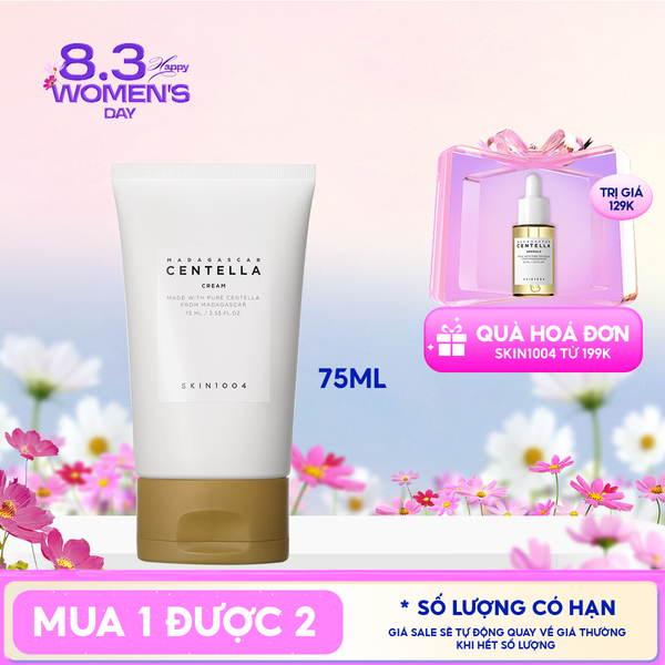  Kem Dưỡng Ẩm Skin1004 Cải Thiện Làn Da Chiết Xuất Rau Má Madagascar Centella Cream 75ml 
