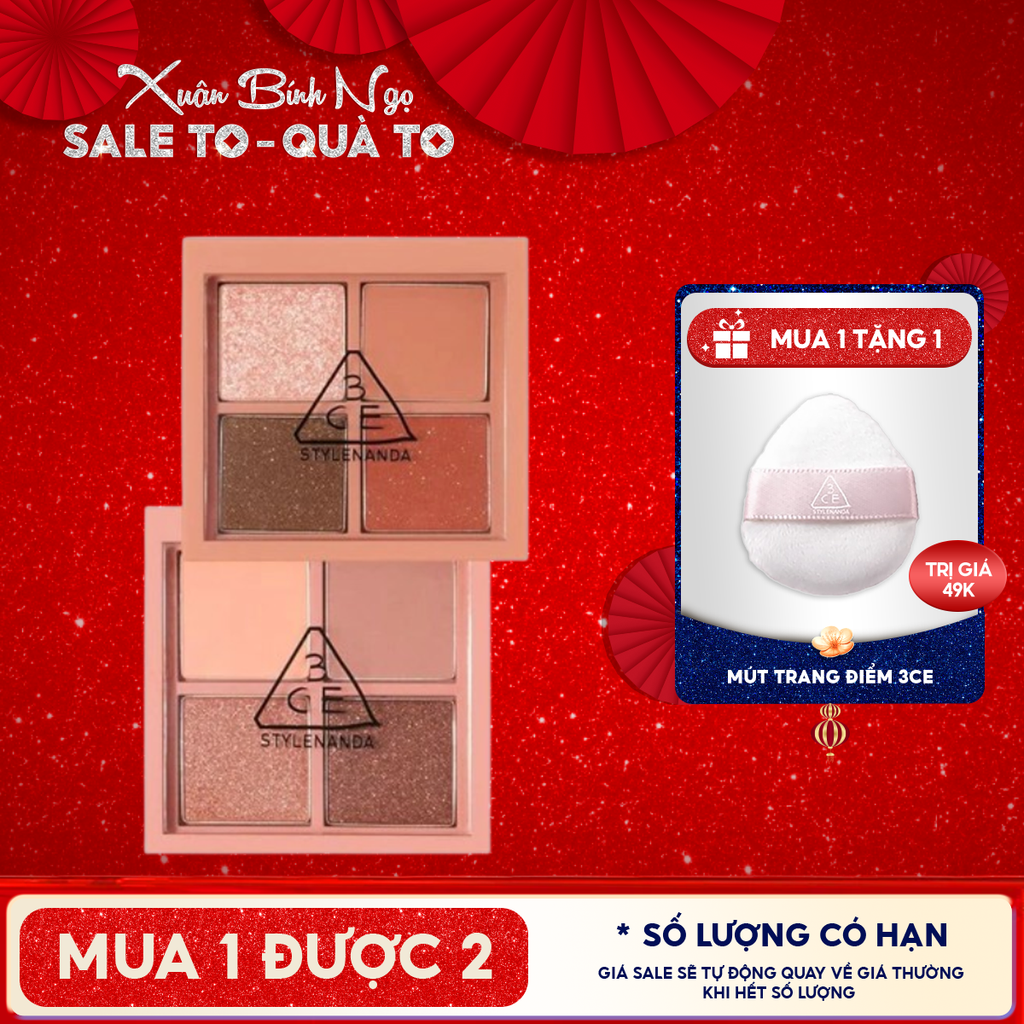 Bảng Phấn Mắt 4 Màu 3CE Mini Multi Eye Color Palette 3.2g
