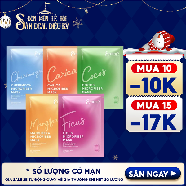  Mặt Nạ Vi Sợi Microfiber Emmié by HappySkin Microfiber Mask 28g 