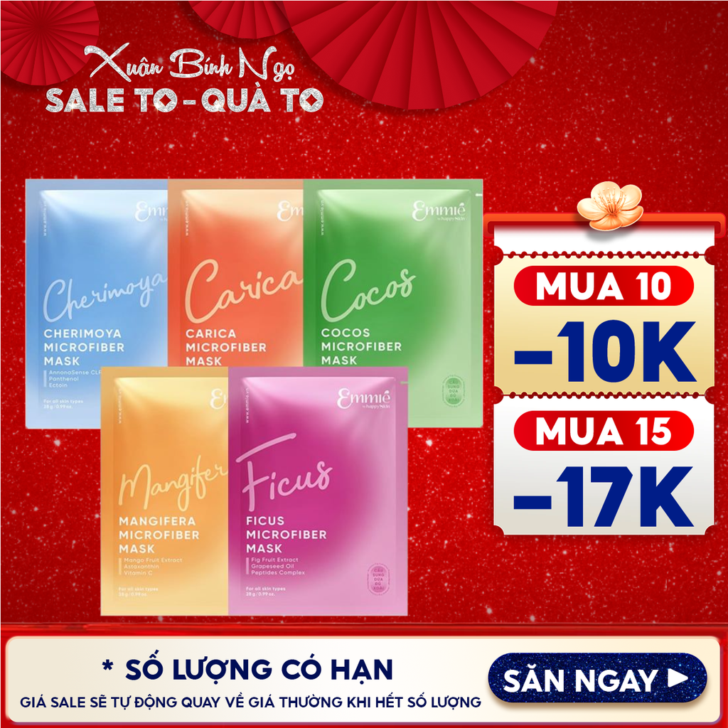 Mặt Nạ Vi Sợi Microfiber Emmié by HappySkin Microfiber Mask 28g