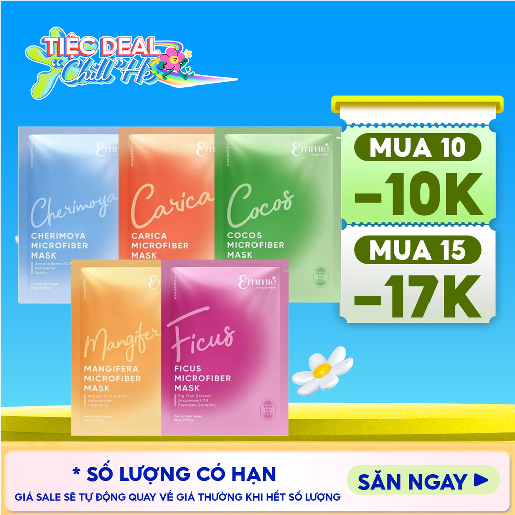 Mặt Nạ Vi Sợi Microfiber Emmié by HappySkin Microfiber Mask 28g
