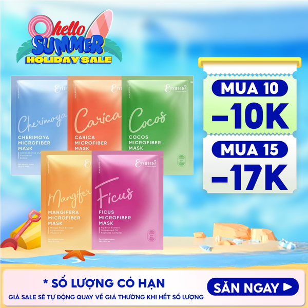  Mặt Nạ Vi Sợi Microfiber Emmié by HappySkin Microfiber Mask 28g 