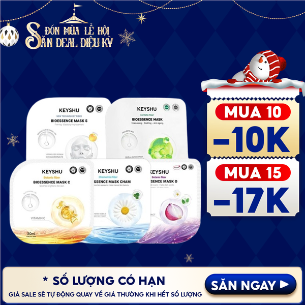  Mặt Nạ Keyshu Dưỡng Ẩm, Làm Mềm Da, Hỗ Trợ Ngừa Lão Hóa Bioessence Mask 30ml 