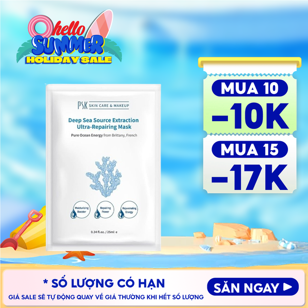  Mặt Nạ PSK Hỗ Trợ Phục Hồi Chuyên Sâu Chiết Xuất Từ Nước Biển Sâu Deep Sea Source Extraction Ultra-Repairing Mask 25ml 