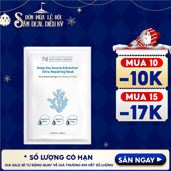  Mặt Nạ PSK Hỗ Trợ Phục Hồi Chuyên Sâu Chiết Xuất Từ Nước Biển Sâu Deep Sea Source Extraction Ultra-Repairing Mask 25ml 