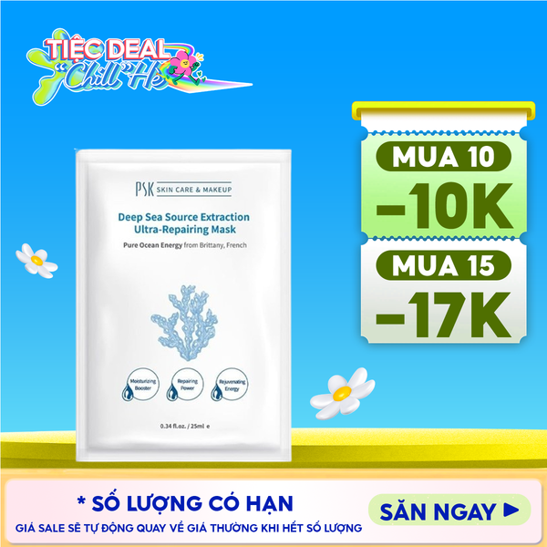  Mặt Nạ PSK Hỗ Trợ Phục Hồi Chuyên Sâu Chiết Xuất Từ Nước Biển Sâu Deep Sea Source Extraction Ultra-Repairing Mask 25ml 