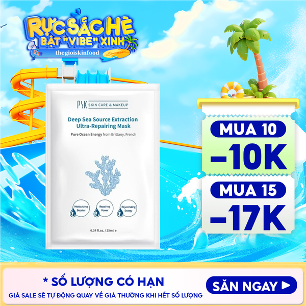  Mặt Nạ PSK Hỗ Trợ Phục Hồi Chuyên Sâu Chiết Xuất Từ Nước Biển Sâu Deep Sea Source Extraction Ultra-Repairing Mask 25ml 