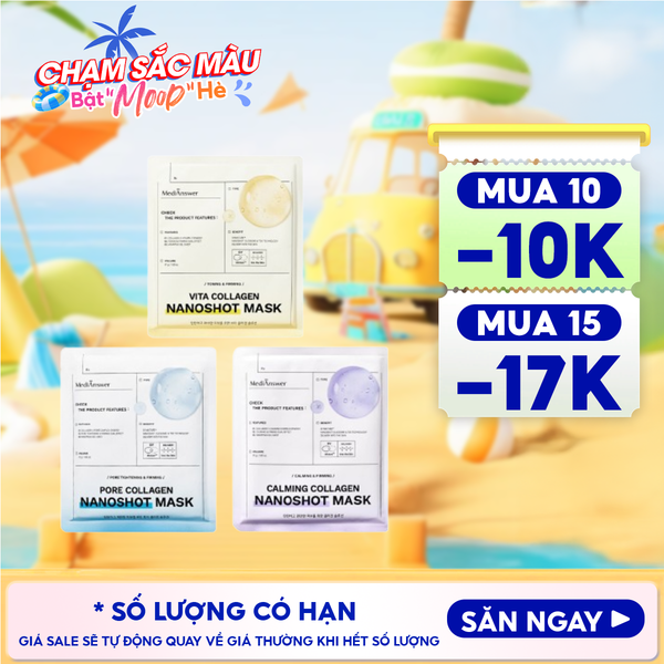  Mặt Nạ Thạch MediAnswer Hỗ Trợ Phục Hồi Da, Sáng Mịn, Thu Nhỏ Lỗ Chân Lông Collagen Nanoshot Mask 