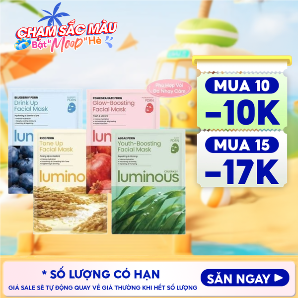  Mặt Nạ Colorkey Dưỡng Da PDRN Hỗ Trợ Dưỡng Ẩm, Căng Bóng Da Luminous Facial Mask 25ml 
