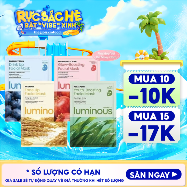  Mặt Nạ Colorkey Dưỡng Da PDRN Hỗ Trợ Dưỡng Ẩm, Căng Bóng Da Luminous Facial Mask 25ml 