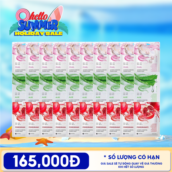  COMBO Du Lịch Jkosmec: Mặt Nạ Jkosmec Tinh Chất Cấp Ẩm Chuyên Sâu Ultimate Hydrating Essence Mask 25ml 