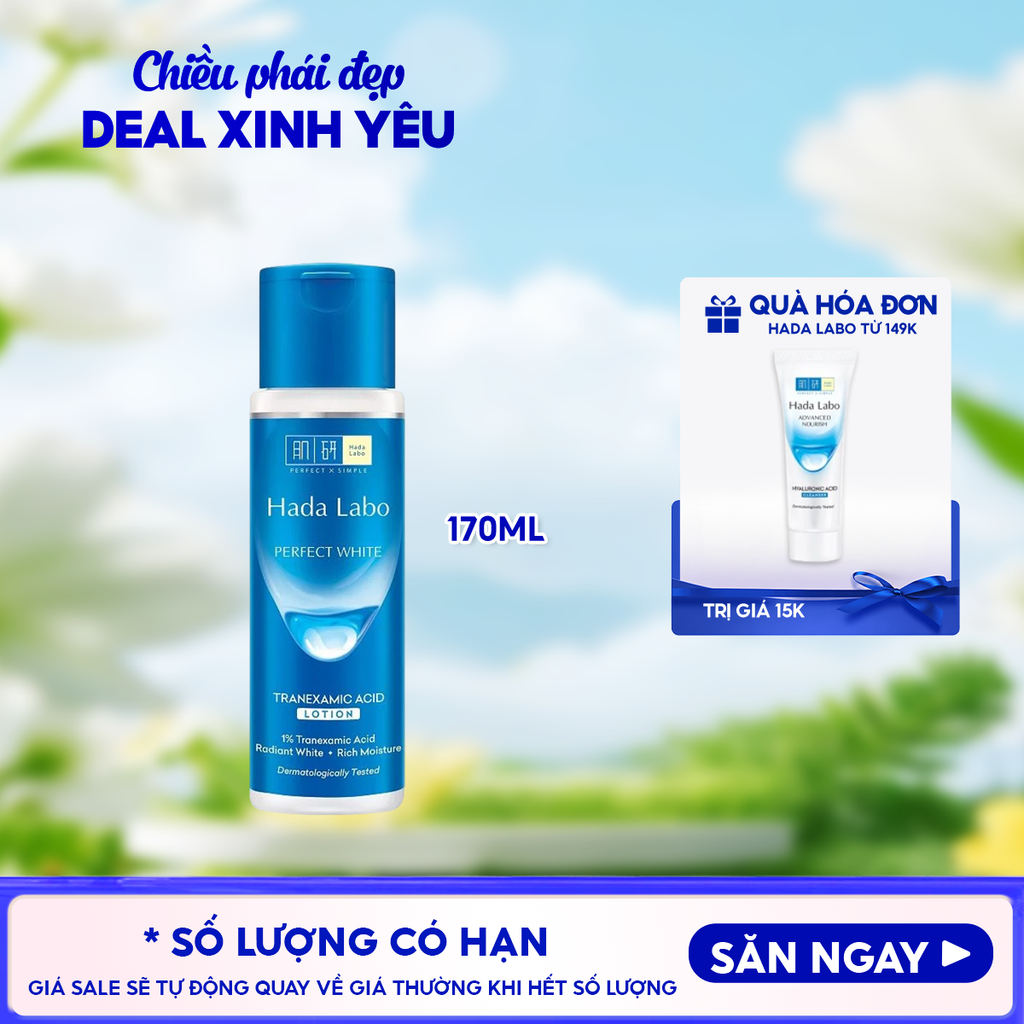 Nước Hoa Hồng Hada Labo Dưỡng Sáng Da, Hỗ Trợ Giảm Thâm Sạm Perfect White Tranexamic Acid Lotion