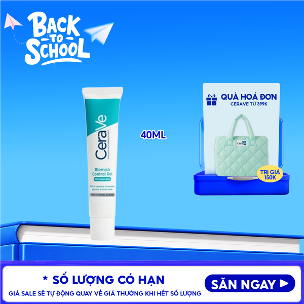 Gel Dưỡng Cerave Hỗ Trợ Giảm Mụn, Mờ Thâm Blemish Control Gel 40ml 