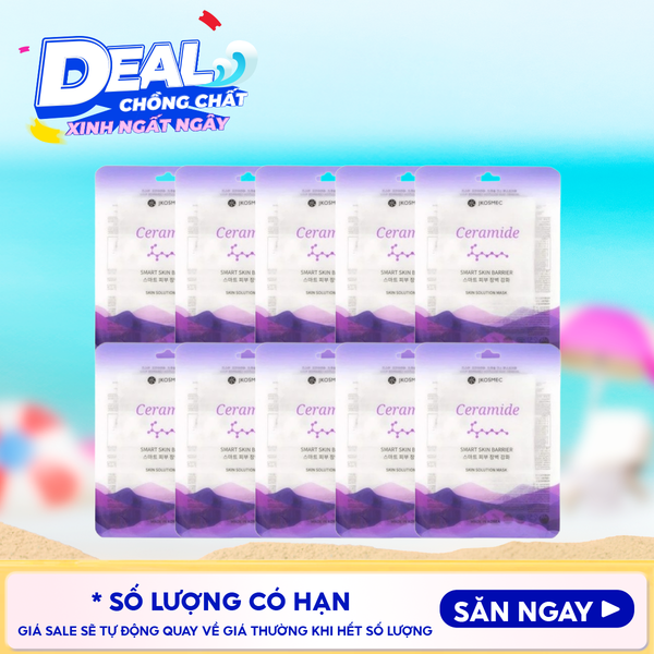  Combo 10 Miếng Mặt Nạ Jkosmec Cải Thiện Các Vấn Đề Làn Da Skin Solution Mask 25ml 