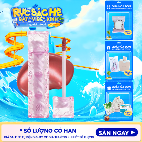  Son Tint Merzy Mịn Lì , Bền Màu, Fit Môi Tự Nhiên Water Fit Blur Tint 3.7g 