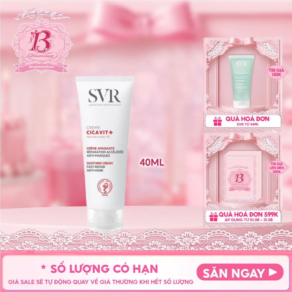 Kem Dưỡng SVR Làm Dịu Da Dành Cho Da Nứt Nẻ, Mẫn Đỏ Cicavit+ Cream 40ml