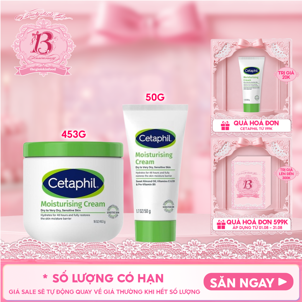Kem Dưỡng Ẩm Cetaphil Dịu Nhẹ, Lành Tính Moisturizing Cream