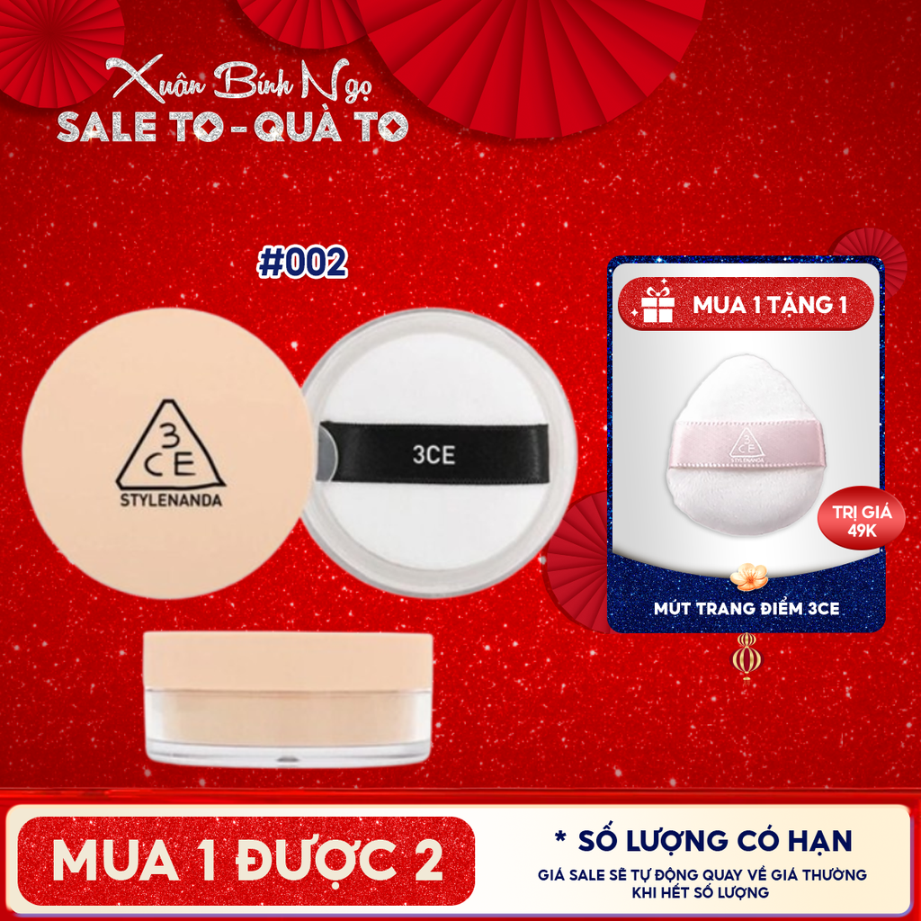 Phấn Phủ Dạng Bột Bền Màu 3CE Loose Powder 8.5g