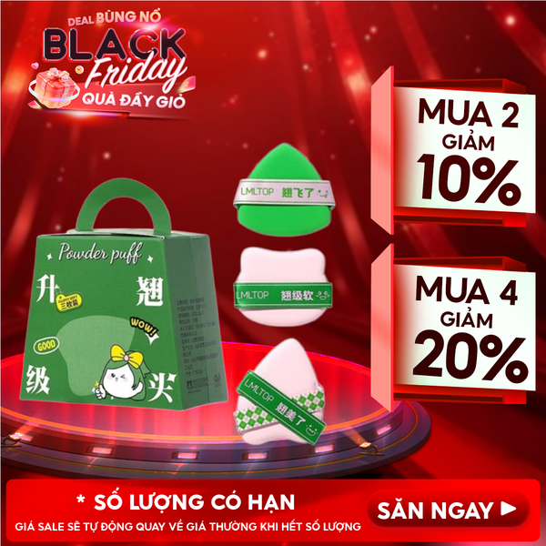  [NHẬP KHẨU] Set Bông Mút LMLTOP Tán Kem Nền, Phấn Nước Tiện Lợi (Mẫu Và Màu Ngẫu Nhiên) 