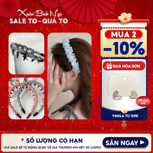 [NHẬP KHẨU] Băng Đô Thời Trang Nữ TOOLA Có Răng Chống Trơn Trượt, Bờm Cài Tóc Phong Cách Hàn Quốc 