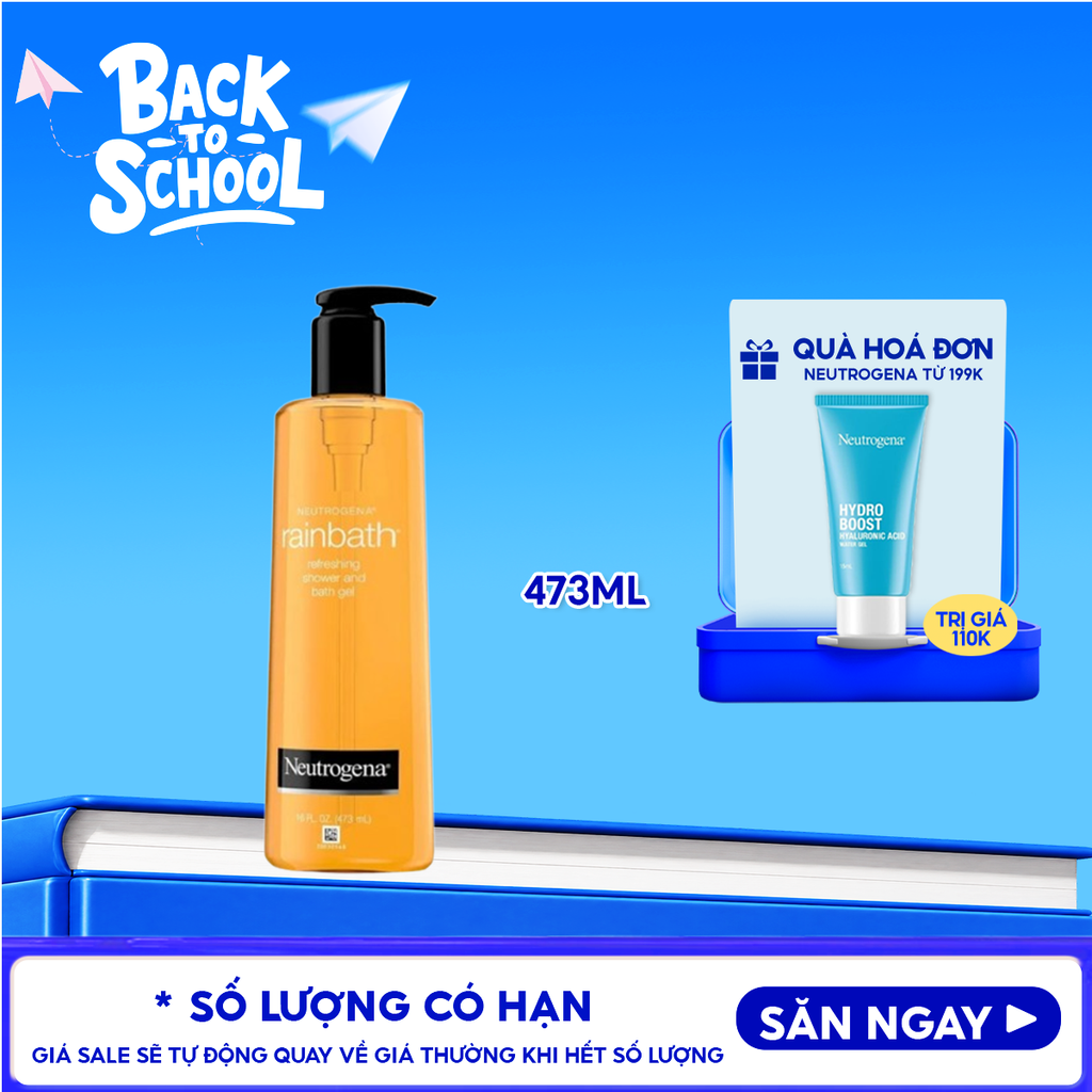 Sữa Tắm Neutrogena Dưỡng Ẩm Tươi Mới Dạng Gel Rainbath Refreshing Shower And Bath Gel 473ml